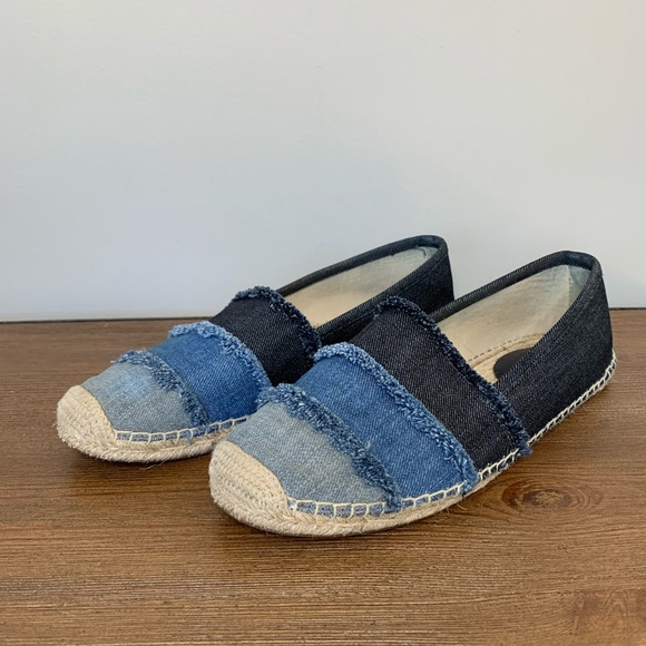 Michael Kors Three Tone Blue Canvas Espadrilles - Picture 1 of 9
